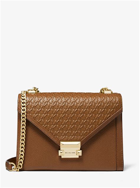 michael kors whitney pebbled|Whitney Large Pebbled Leather Convertible Shoulder Bag.